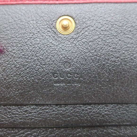 Gucci Torchon GG Marmont Card Case Wallet Black Diagonal Matelasse Leather - Picture 11 of 14